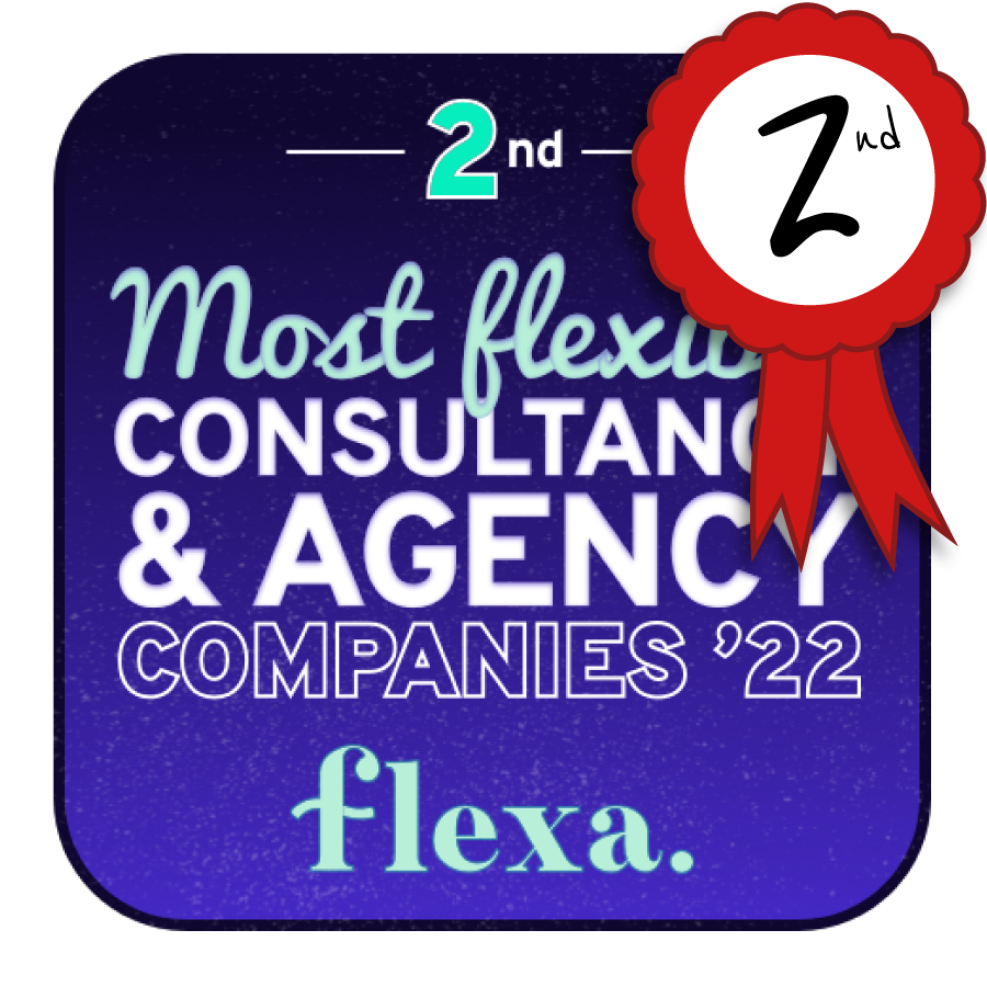 Flexa 2nd Most Flexible Consultancy and Agency 2022 Badge